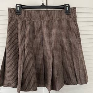 Abercrombie & Fitch Pleated Plaid Mini Skirt